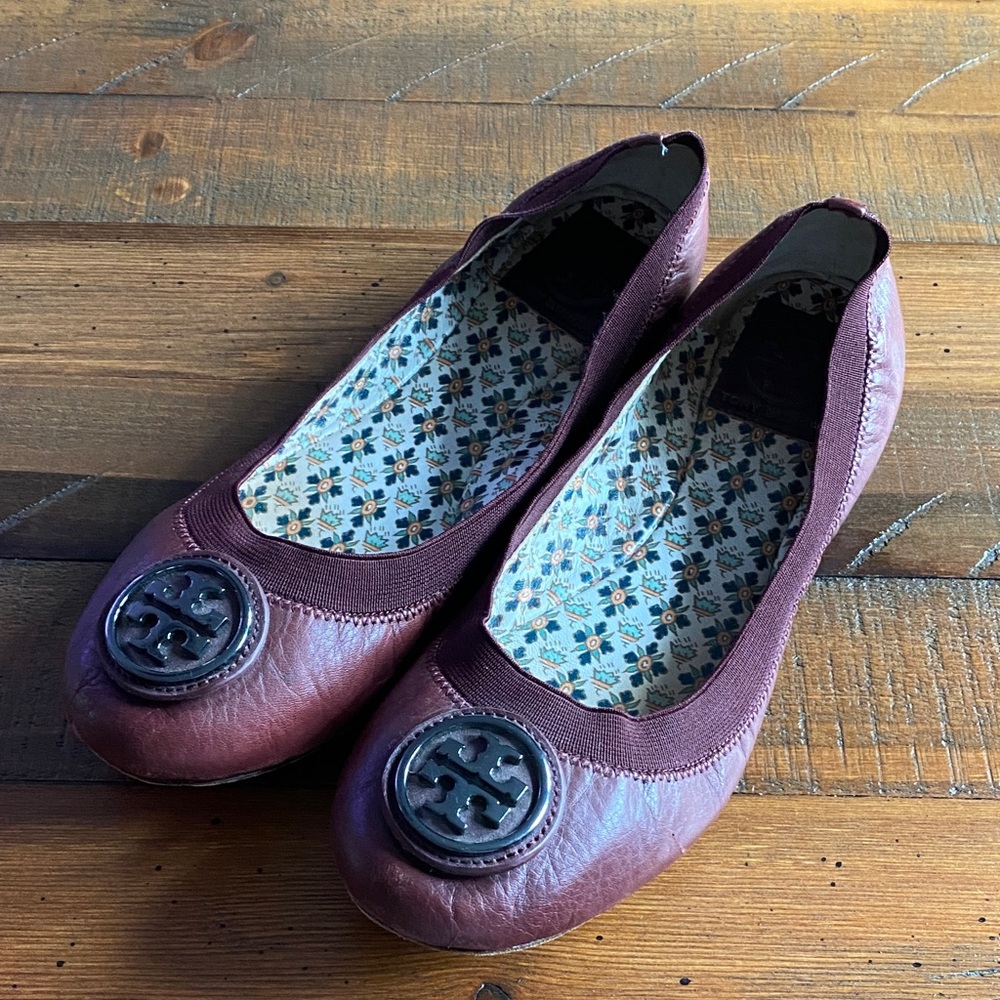 Tory Burch Women's Burgundy Flats